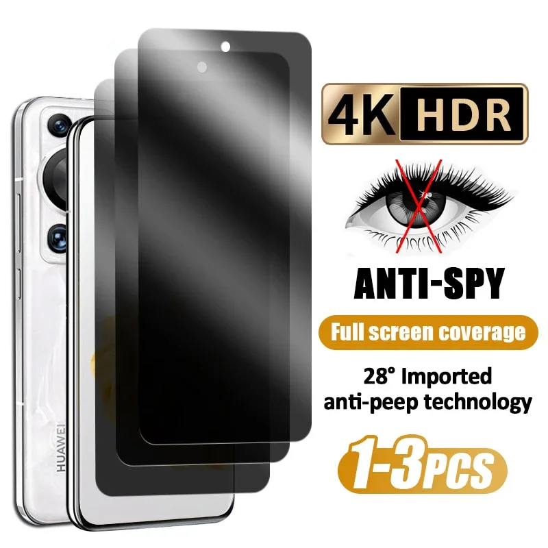 واقيات شاشة الخصوصية لهاتف هواوي P40 Lite P30 P20 Pro Mate 30 20 Lite Honor X8 50 10i 9X 8X Y5 Y7A Prime 2019 زجاج مضاد للتجسس