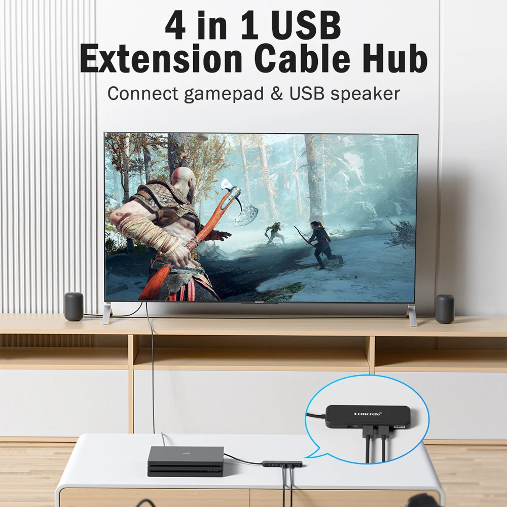 Lemorele Usb 3.0 Hub 4 In 1 Type C Adapter 4 Poorten Slot Usb C Hub Usb Hub 3.0 Hoge Snelheid Voor Laptop Windows Mac