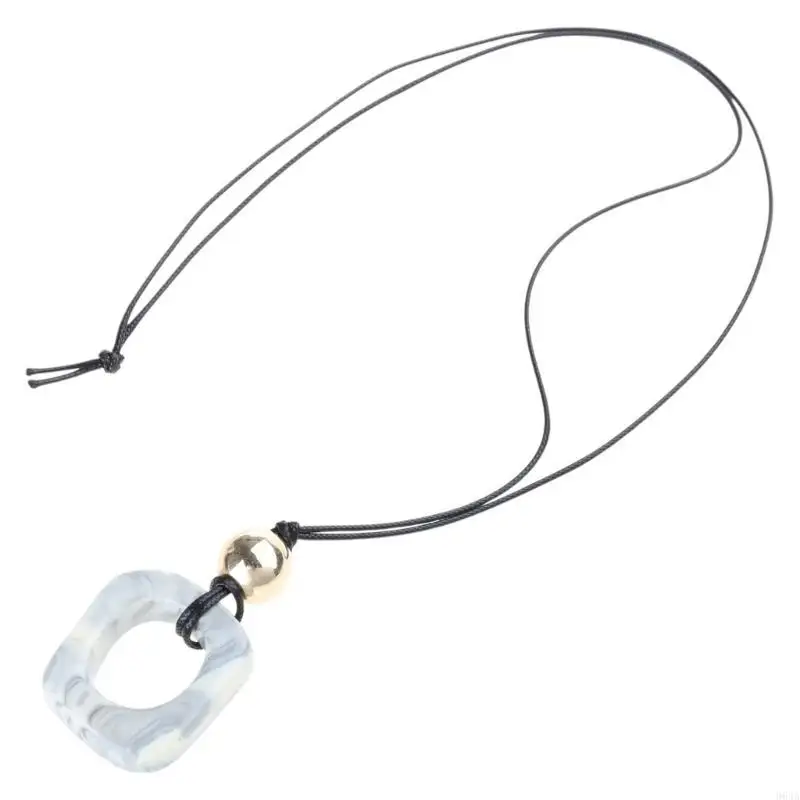 Imitation Camels Bone Pendant Necklace Elegant Hollow Pendant Jewelry Sweater Chain Perfect for Nature Lovers Present 964A