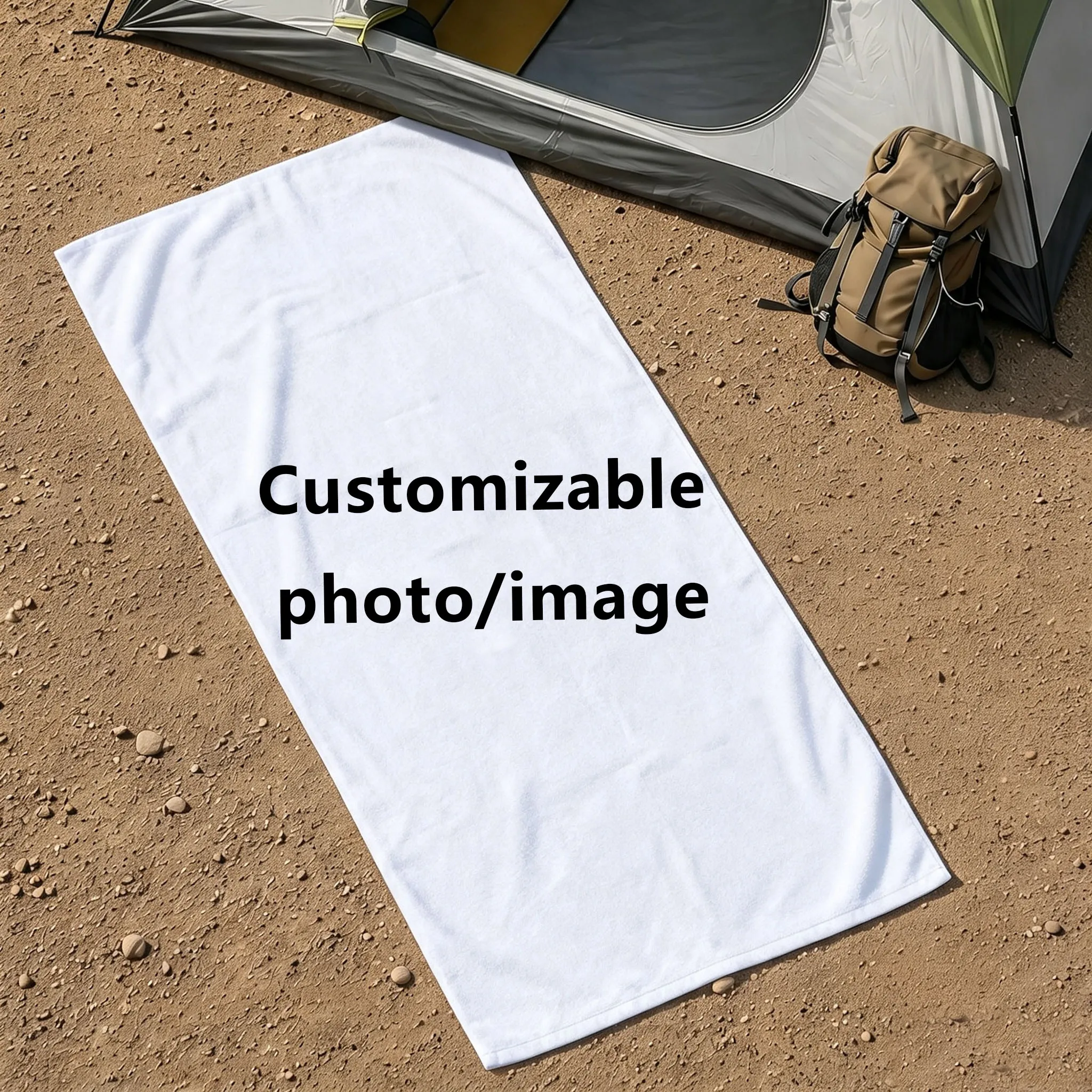 Personalized Custom Bath Towel Customizable Photo Microfiber Printed Towels For Swimming Bathroom Camping Yoga Oversized Outdoor