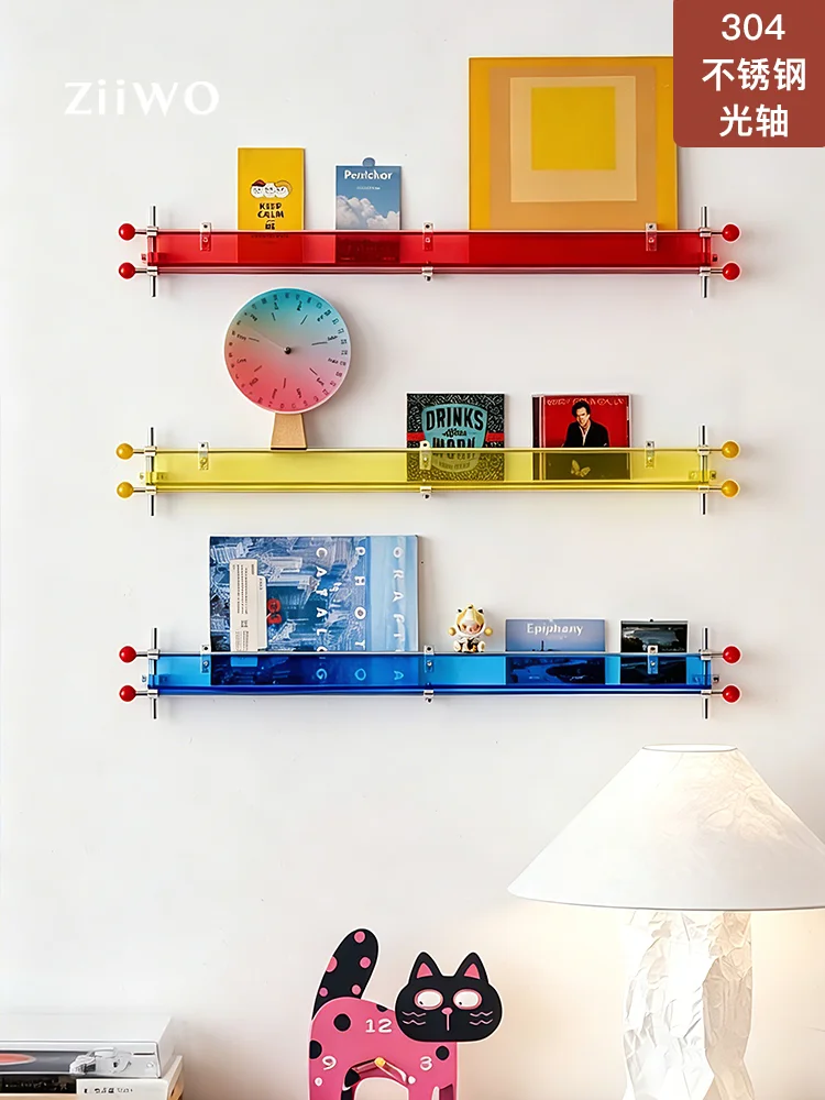 acrylic-optical-axis-magazine-rack-bauhaus-background-wall-decorative-painting-designer-wall-display-book-and-newspaper-rack