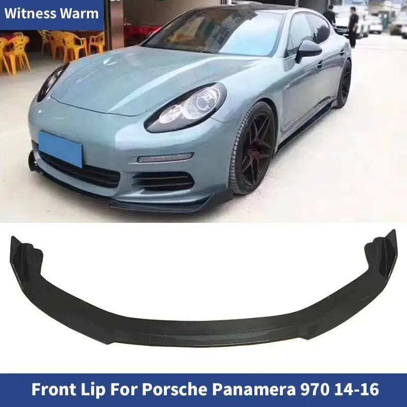 Becquet de pare-choc avant en Fiber de carbone FRP, pour Porsche Panamera 970.2 2014 2015 2016
