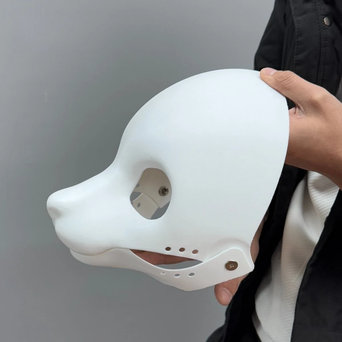 Semi Realistic Kemono Base Mask Movable Jawed Beast Skull Large and Small Feline Universal Cosplay DIY Accessories Anime Props