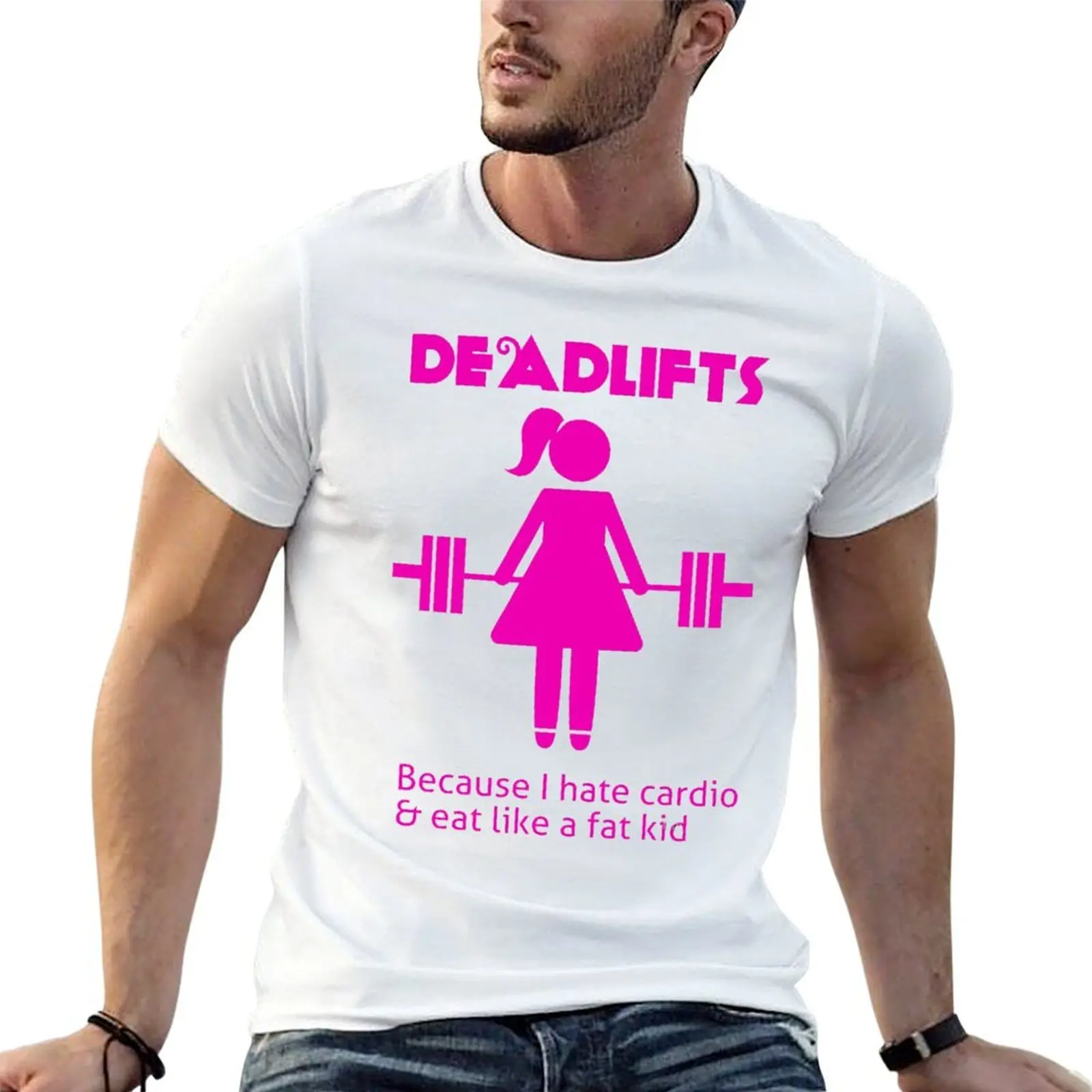 

I'd rather deadlift T-Shirt t shirts for man cotton funny man t shirt heavy cotton T-Shirt
