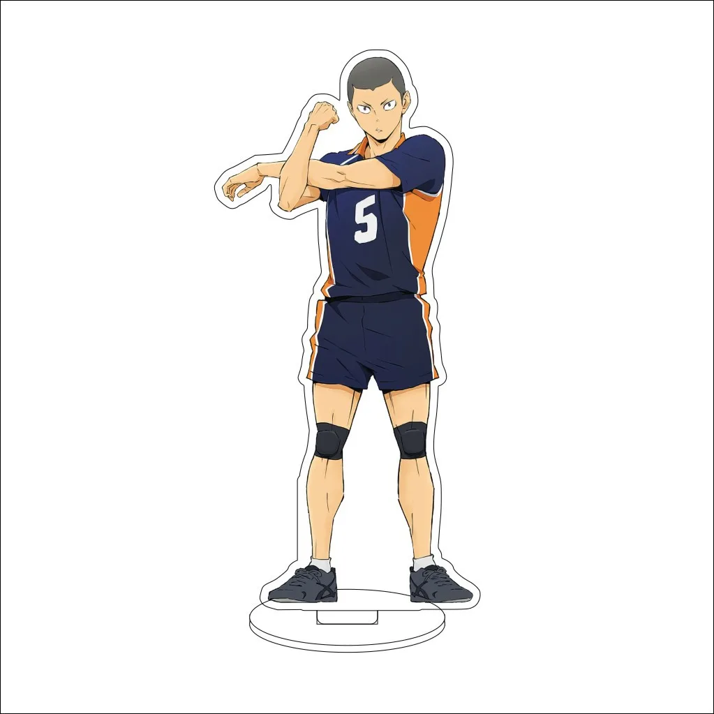 16CM Anime Haikyuu Sugawara Kōshi Daichi Sawamura Sugawara Kōshi Hinata Shōyō Cos Acrylic Figure Stand Ornaments Gifts