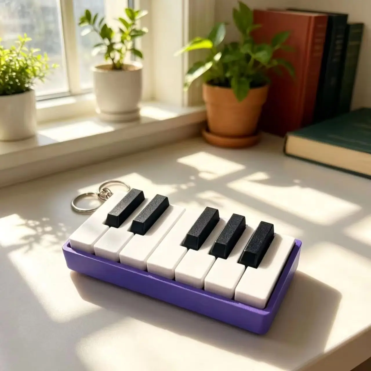 3D Printed PLA Piano Keyboard Clicker Fidget Figurine for Office Desk Party Games Musical Key Presser Relaxation Toy