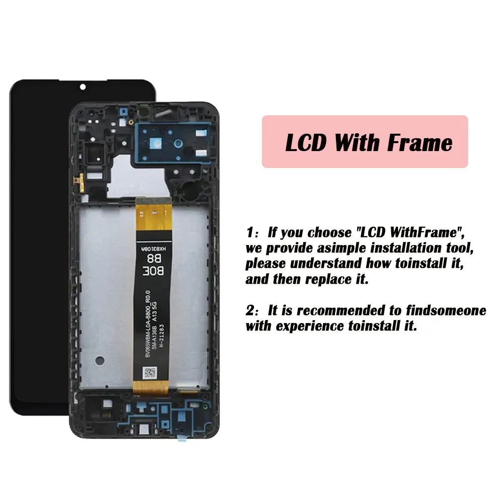 Tela de toque do LCD com quadro, digitalizador para Samsung A047F, A047F, DS, 6.5 ", 1 Pc