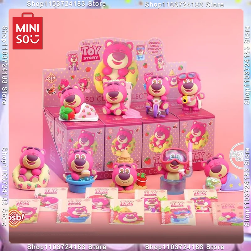 

MINISO Disney Lotso глухая коробка Аниме фигурки Cosbi Series 2 клубничный медведь оригинальная загадочная коробка сюрприз статуэтки украшения-игрушка