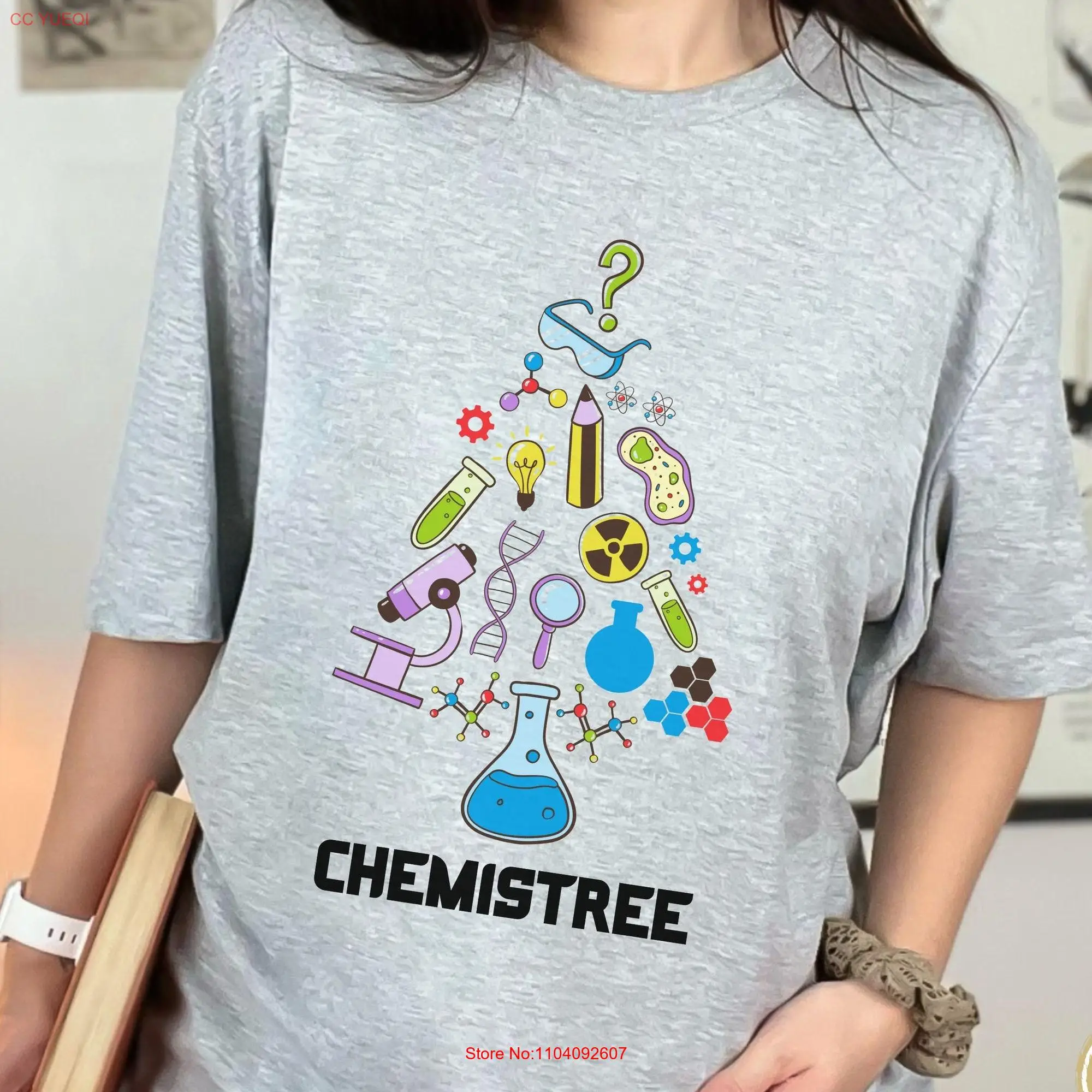 Chemistree T Shirt Funny Science Christmas Chemistry for Lover long or short sleeves