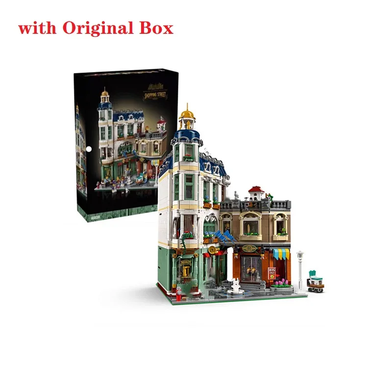 

With Original Box birthday gift compatible 11371 modular building European shopping block urban building block model toy