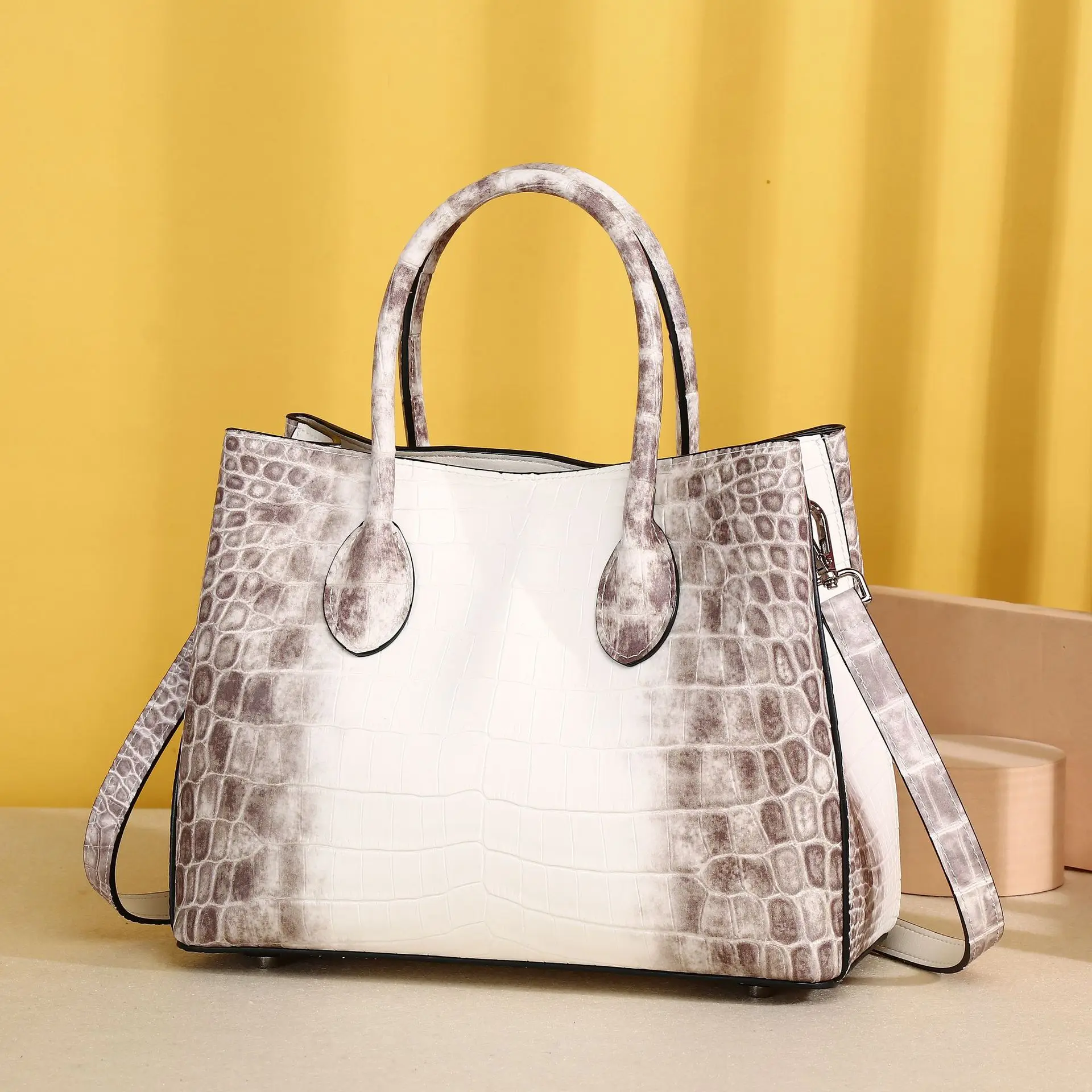 New Fashion Alligator Pattern Women Handbags European Designer Cow Genuine Leather Shoulder Female Girl Luxury Crossbody Bag