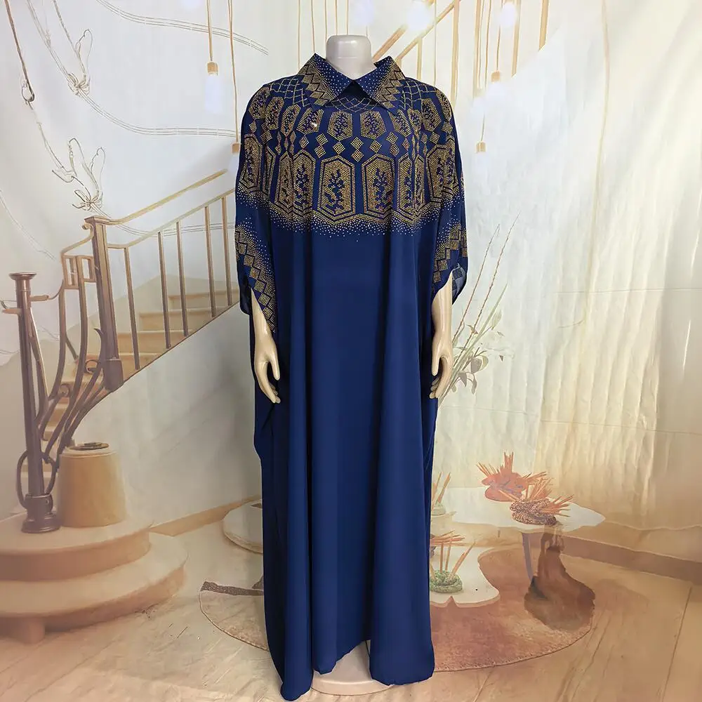 Conjunto de Dos Piezas de Lujo en Chifón, Ropa Africana de Talla Grande, Elegantes Vestidos Turcos para Mujer, Talla Única, Moda 2026