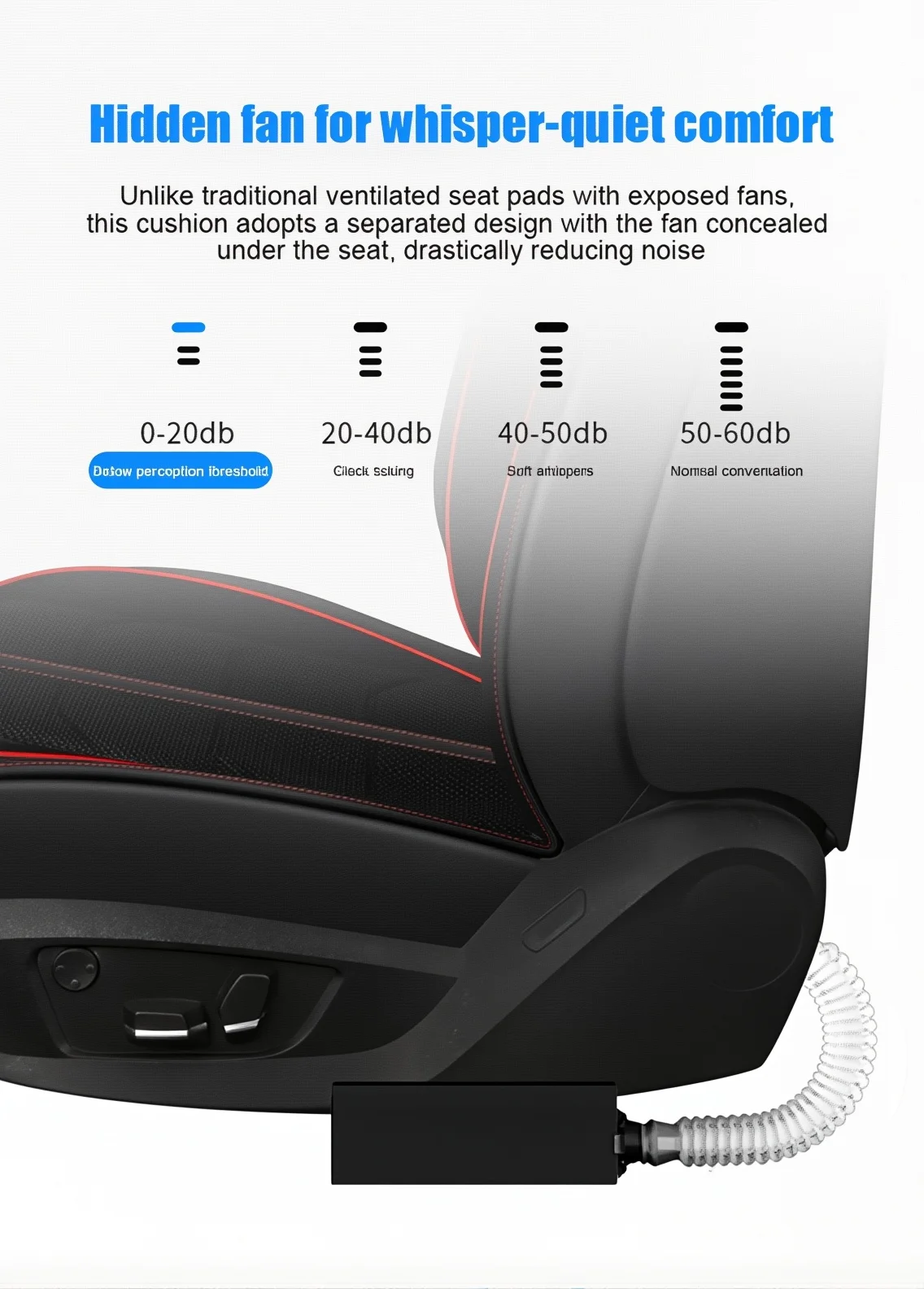 12V Universal Kühlung Belüftung Sitz Abdeckung Auto Sitz Abdeckung Sommer Fahren Atmungsaktive Sitz Abdeckung Cooling Pad Auto Zubehör – Detail 11