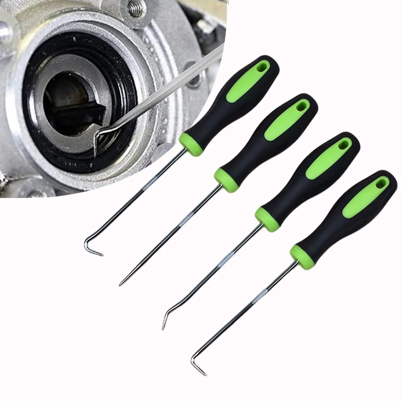 Car Screw Driver Auto Seal Gasket Puller Tool Steel Car Mini/Extra Long Pick Hook Set Tool O Ring Removal Tool Car Accessories