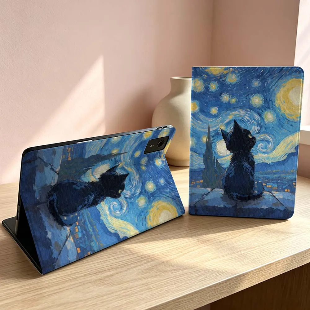 

Luxury Starry Night Cats Soft For Lenovo Xiaoxin Lenovo Tab Pad Pro Plus K11 P12 M10 Legion Y900 Y700 Inch Tablet Case