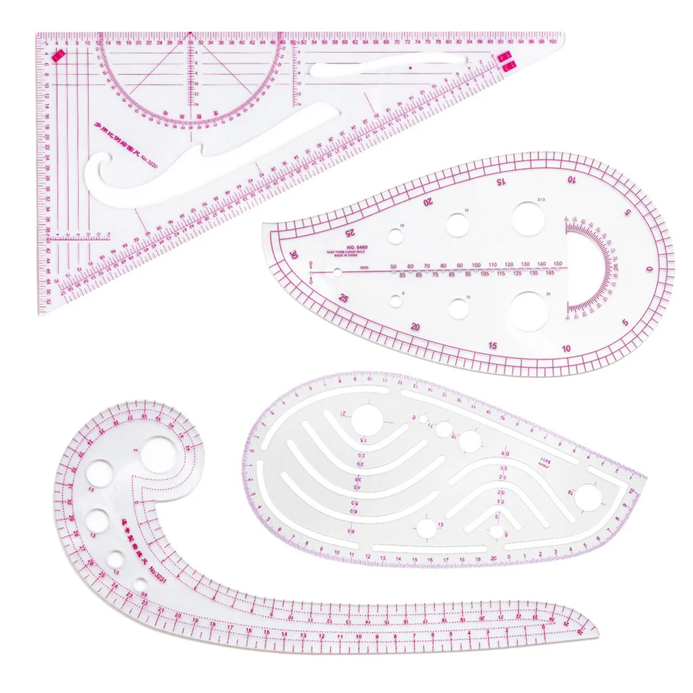 For Fabric Multi-function Ruler Cutting Fashion Design Rulers Sewing French Curve Ruler Metric Ruler Clothing Board Ruler