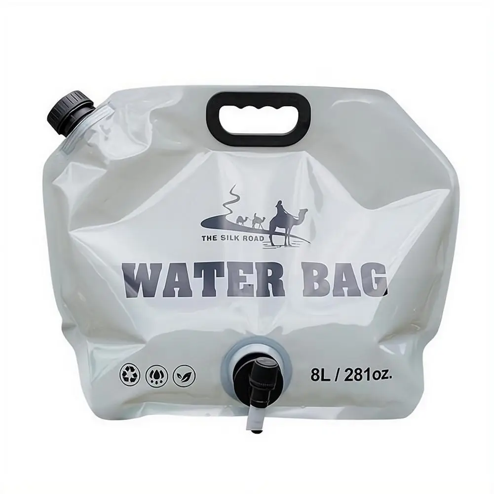 Camping Faltbarer Wasserbeutel mit Zapfhahn 8L Outdoor Wandern Wassereimer Große Kapazität Wasserbehälter Campingbedarf – Detail 1