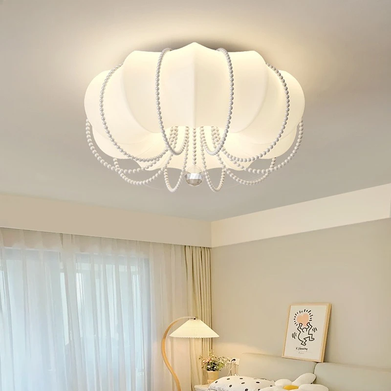

Master bedroom light French retro cream wind spectrum eye protection high display children's room ceiling light