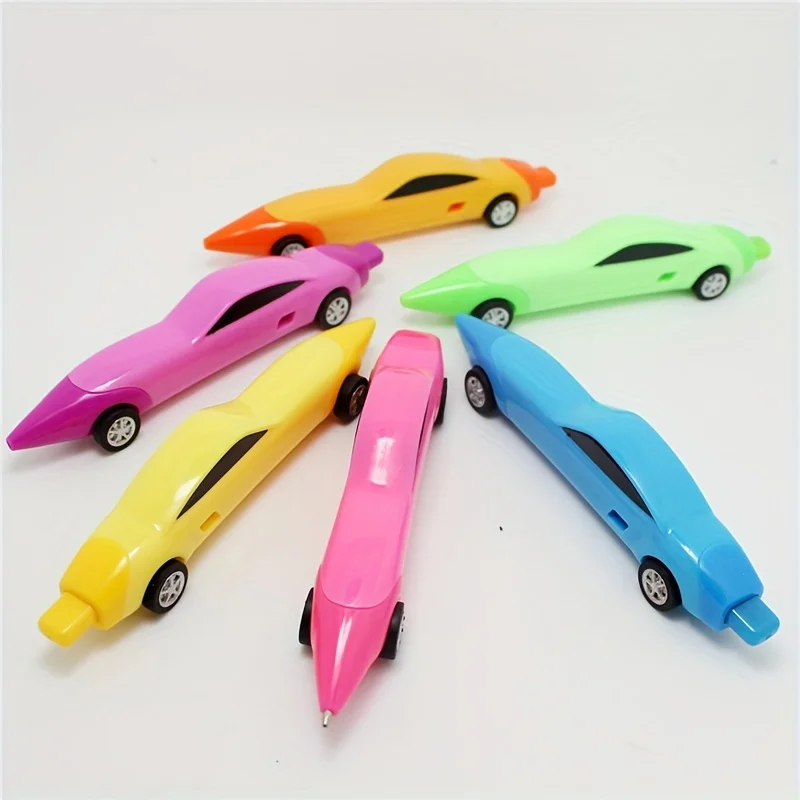 2/7-teiliges Kugelschreiber-Set mit Auto-Motiven, Kreative Cartoon-Auto-Stifte, Tragbare Schreibutensilien für Kinder, Schule und Täglichen Gebrauch – Detail 3