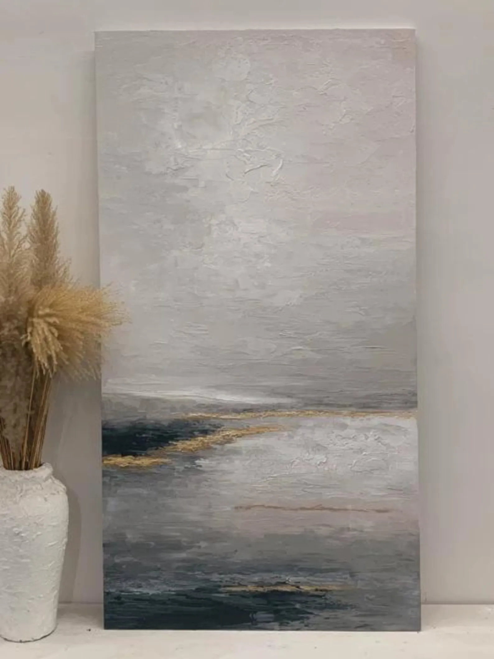 Large Neutral Beige Hand Painted Canvas Painting Abstract Painting Beige Wall Painting Minimal Wall Art Wabi Sabi Painting