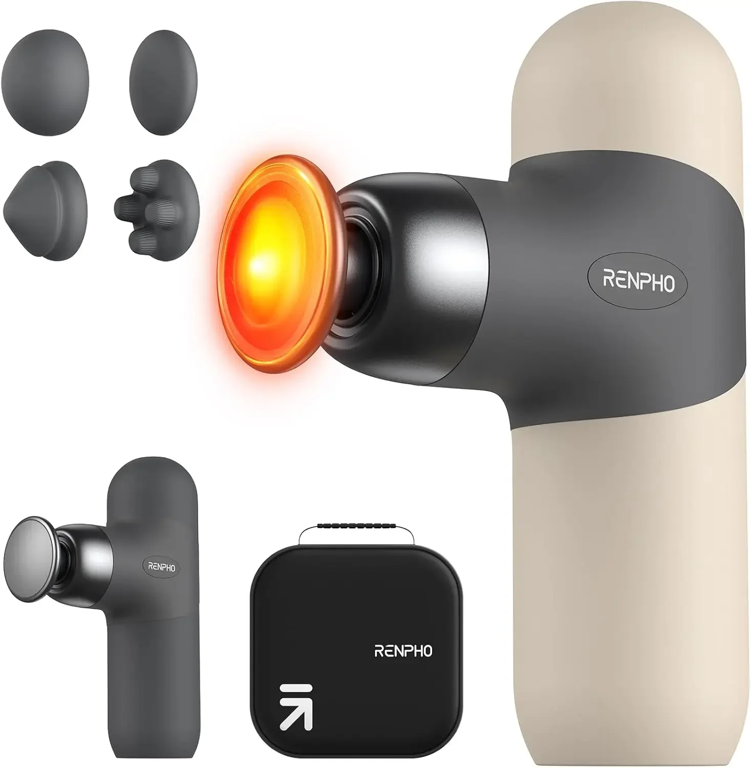 

Mini Thermal Massage Gun with Heat, FSA HSA Eligible, Portable Deep Tissue Percussion Massager, Color Silicone Sleeves Travel