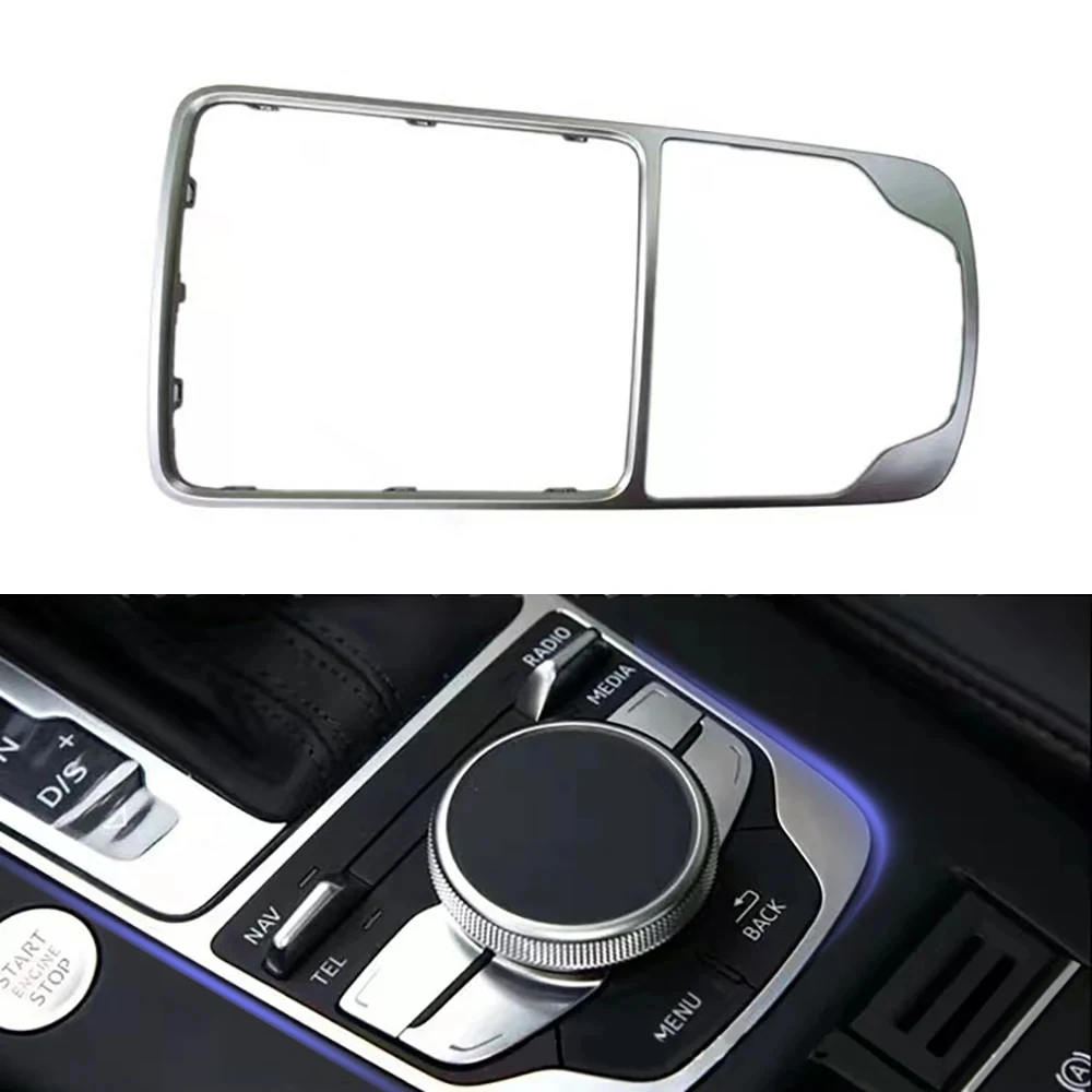 

Pop Chrome Front Multimedia Trim Cover Center Console Surround Frame 8V0864260A3Q7 8V0864260B3Q7 Fit For AUDI A3 S3 RS3 2016 201