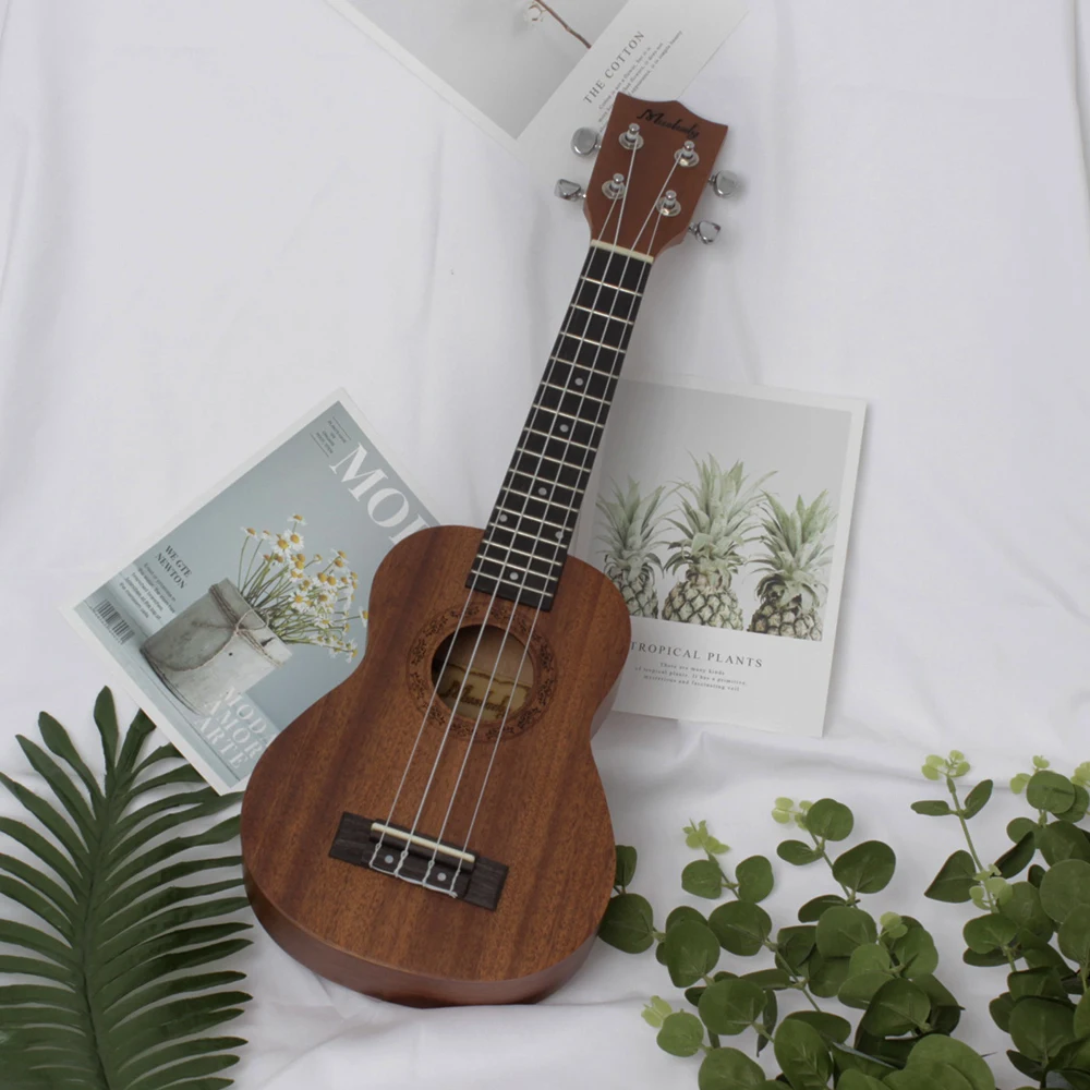 

Muslady 21 Inch Ukulele Solid Wood Smooth Plucked Musical Instruments Ukulele Beginner Performance Teaching Smooth Hawaii Guitar