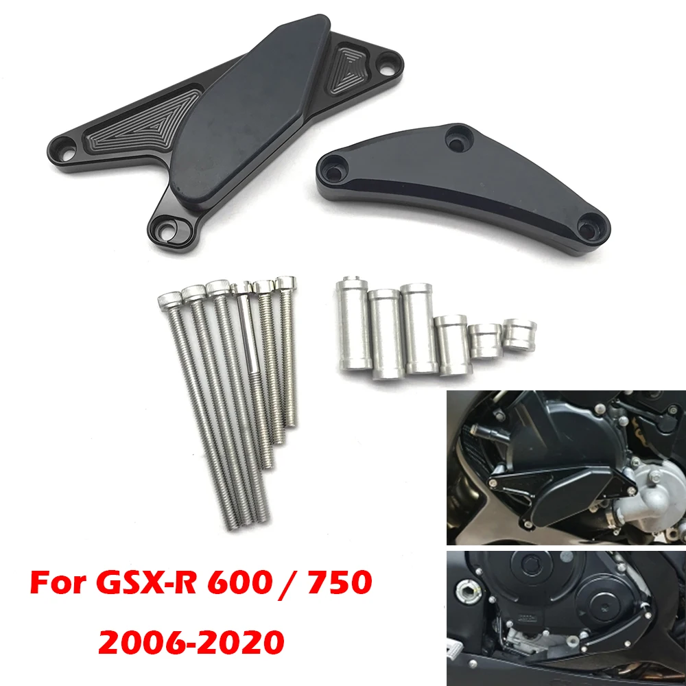 For SUZUKI GSX-R600 GSX-R750 GSXR GSX-R 600 750 2006-2010 2011 Motorcycle Engine Case Saver Cover Guard Crash Pad Frame Slide