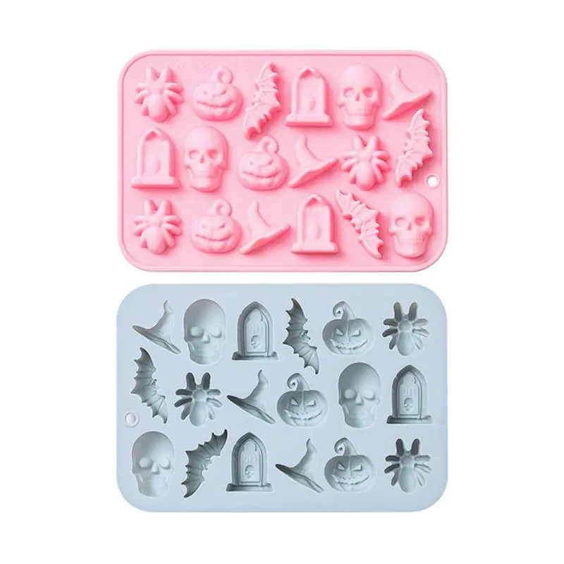 1/2PCS Chocolate Candy Molds Skull Festive Durable Creative Unique Baking Mold Silicone Skull Mold Pleasure Versatile