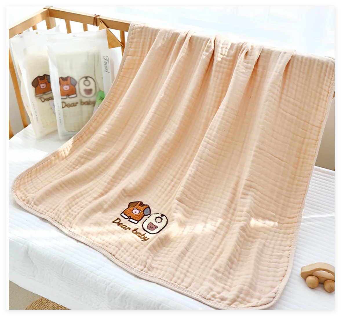 Babydeken pasgeboren mousseline baby inbakeren wikkeldeken bamboe katoen zachte baby ontvangende deken voor wieg babybadhanddoek items