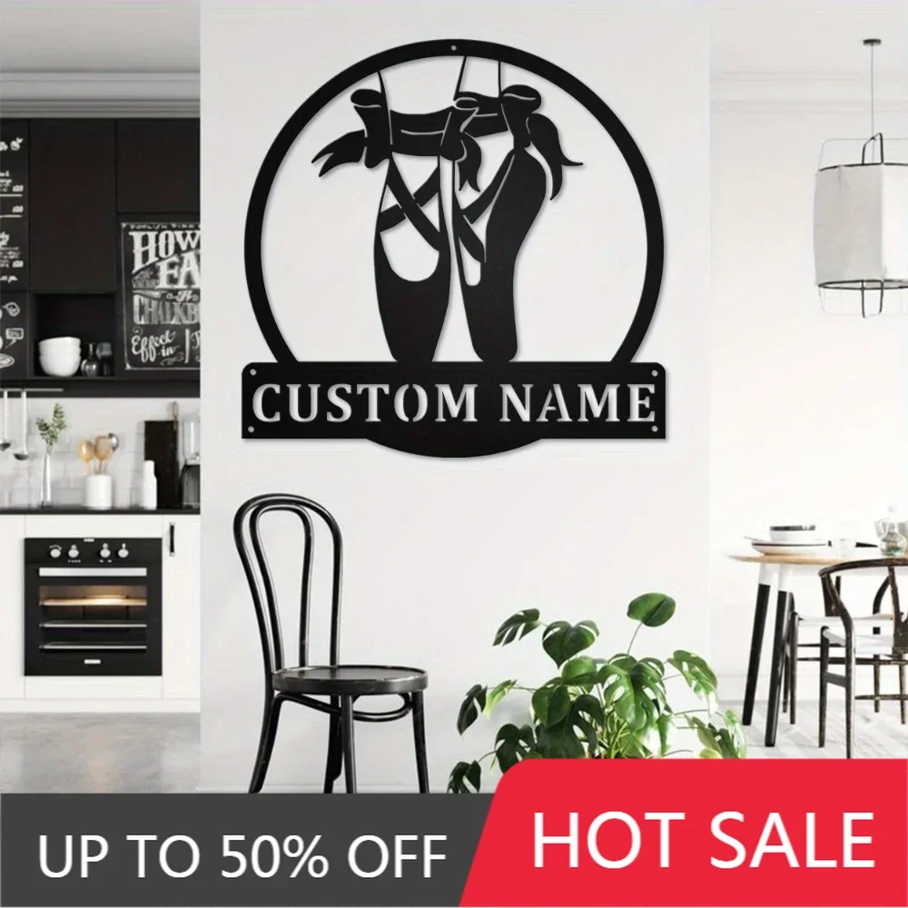 

Home Decor,Unique 1pc Personalizable Metal Sign with Ballet Themed Silhouette Ideal for Door Outdoor Home Kitchen Restaurant As