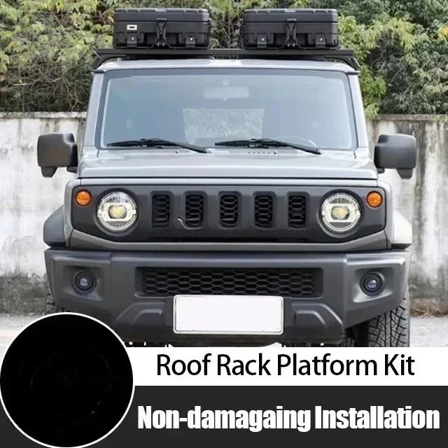 On Sale Steel Body Parts Roof Rack Platform Kit Car Roof Case with Quick Release Bracket for Suzuki Jimny Accessories JB64 JB74