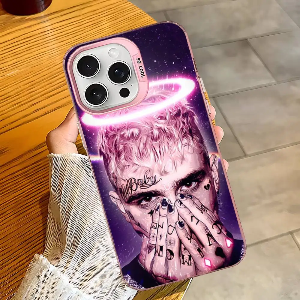 Emo Rapper Lil Peep Phone Case For IPhone 17 16 15 14 11 12 13 Pro Max Plus Pro Colored Silver Cover - view 5