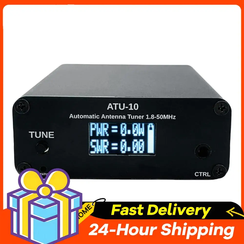 

ATU-10 Automatic Antenna Tuner 1.8-50MHz Antenna Automatic Tuner 0.91 Inch OLED Display