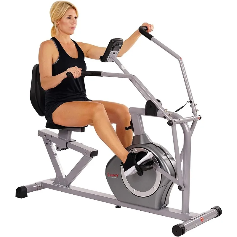 Compact Performance Recumbent Bike with Dual Motion Arm Exercisers, Quick Adjust Seat & Optional Exclusive