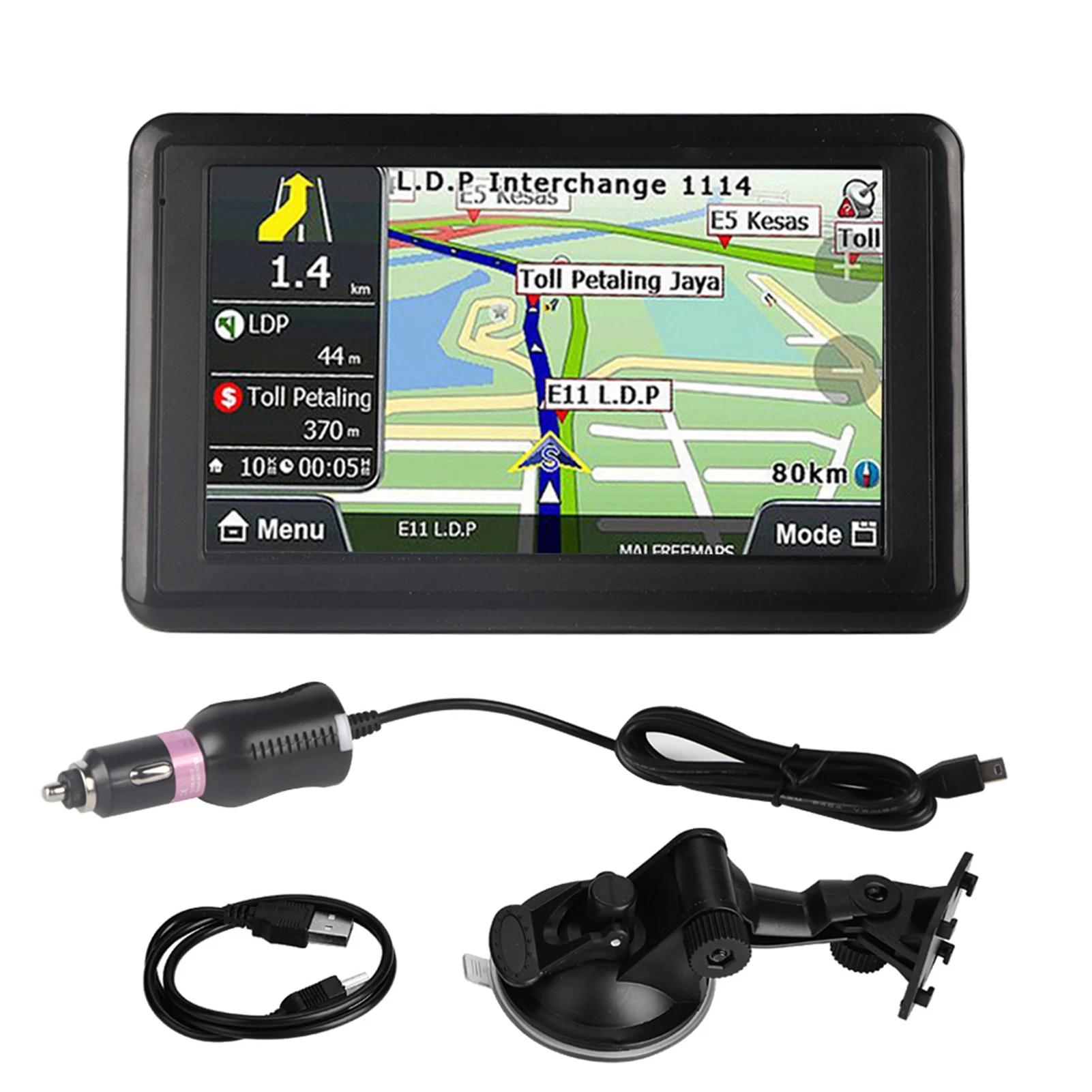 Universal 5 Inch Touch Screen Car Navigator GPS Navigation DDR256M 8G MP3 FM Europe Map Q5 1 Automotive Electronics