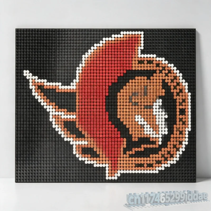 3135PCS Ottawa Senators Logo MOC Ice Hockey Team Sports Icon Building Blocks Pixel Art Model DIY Assembly Educational Toys Gift
