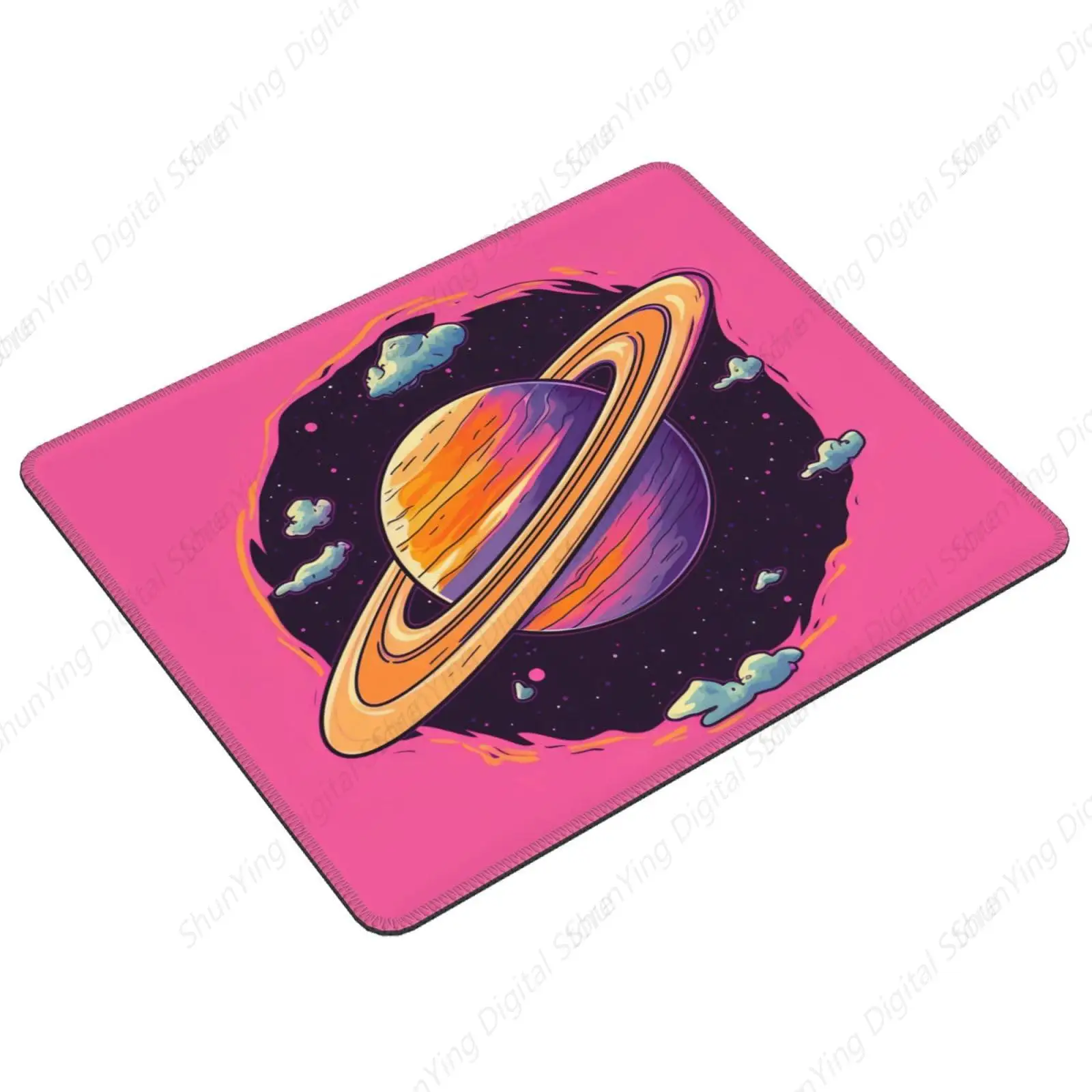 Space Pink Spherical Mouse Pad Anti Slip Rubber Gaming Mouse Pad Suitable For Office Mouse Pads For Men's And Women's Laptops