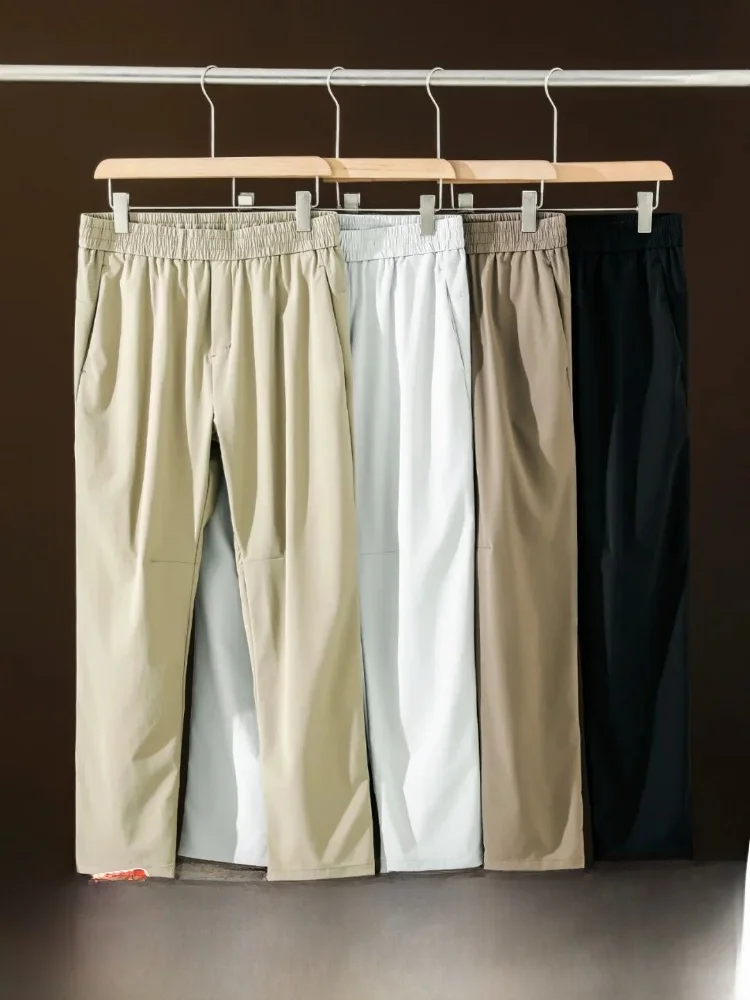 

Высококачественные уличные мужские повседневные брюки, дышащий дизайн с отверстиями, универсальные длинные брюки, удобные прямые брюки