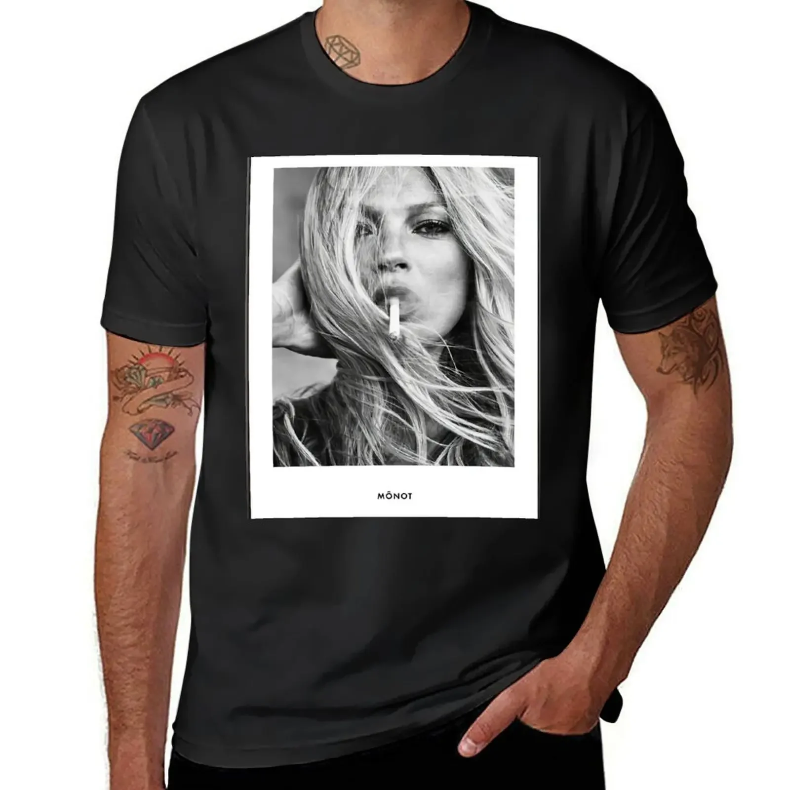 

Kate Moss Smoking T-Shirt Aesthetic clothing football t shirt plus size clothes essential t shirt funny t shirts for men