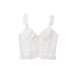 Women s Sexy Bustier Corset Tops Spaghetti Strap Sheer Mesh Cami Crop Top Sexy Going Out Party Club Top