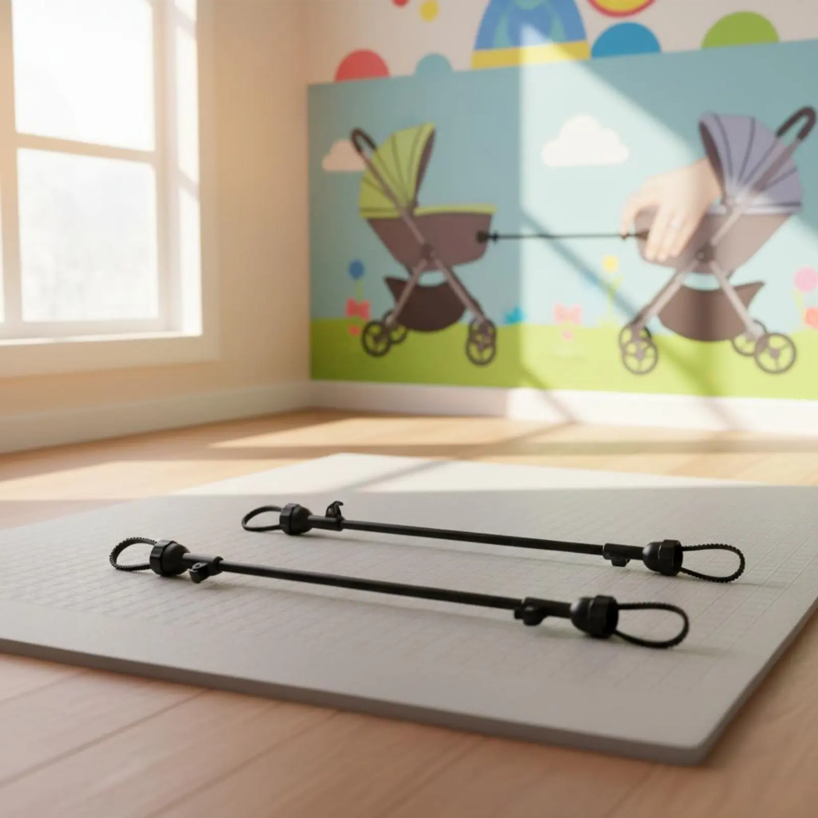 

Комплект из 2 соединителей для двойных детских колясок, регулируемая длина, универсальный соединитель для колясок для родителей близнецов