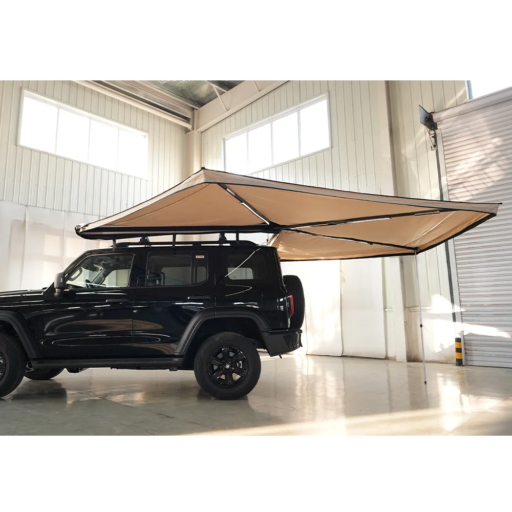 LED Light 270 Car Side Awning Camping Outdoor Foldable Retractable Led Light 270 Degree Side Awning Car Rooftop Tent