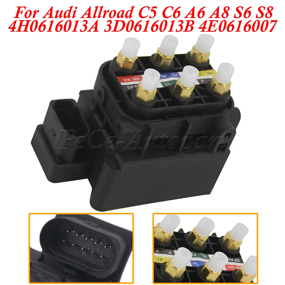 

New Air Suspension Valve Block 4F0616013 For Audi Allroad C5 C6 A6 A8 S6 S8 4B 4H0616013A 3D0616013B 4E0616007 4E0616007D