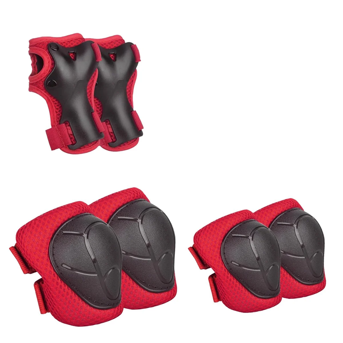 Knee Pads for Kids Elbow Pads Set Toddler Protective Gear Knee Pads for Girls Boys with Wrist Guards Red