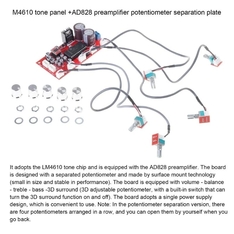 LM4610 preamp صوت نغمة لوحات الجهد المجلد تعديل الصوت الرقمي .H05A