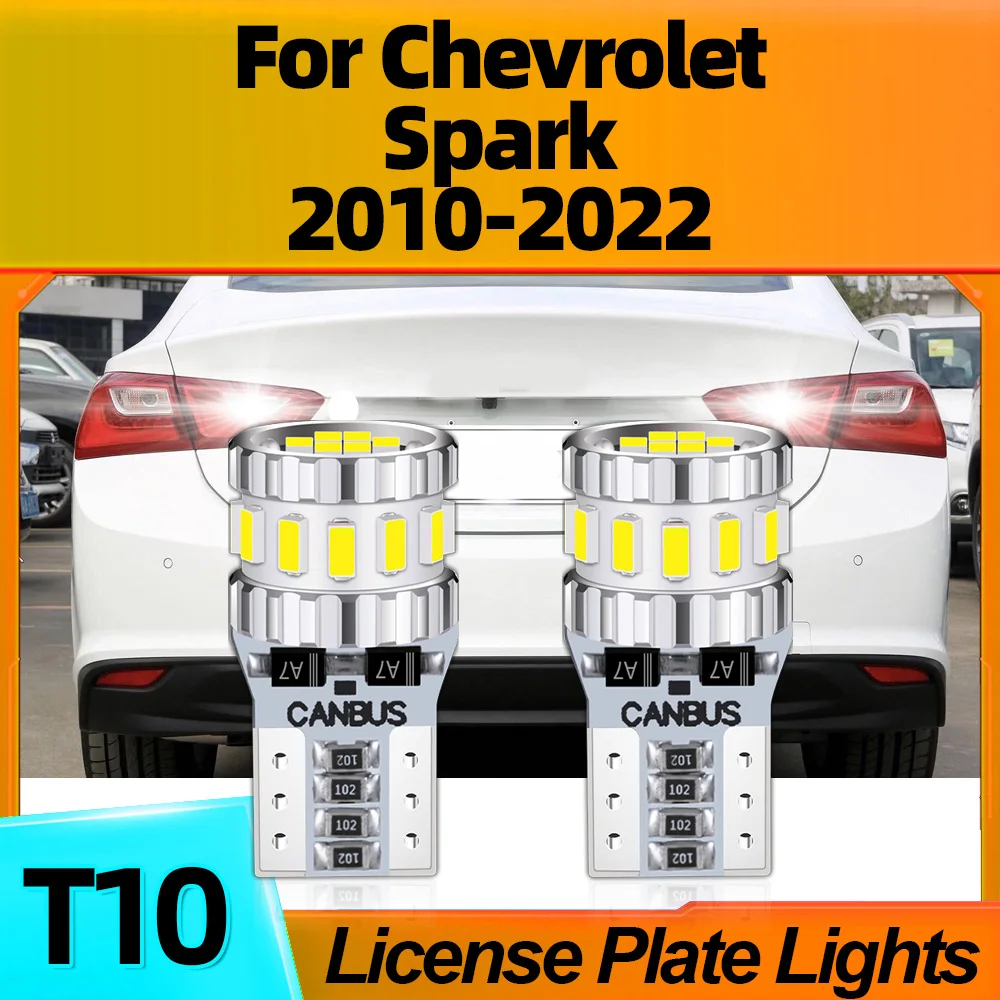 

2PCS Canbus T10 W5W LED License Plate Light For Chevrolet Spark 2010 2011 2012 2013 2014 2015 2016 2017 2018 2019 2020 2021 2022