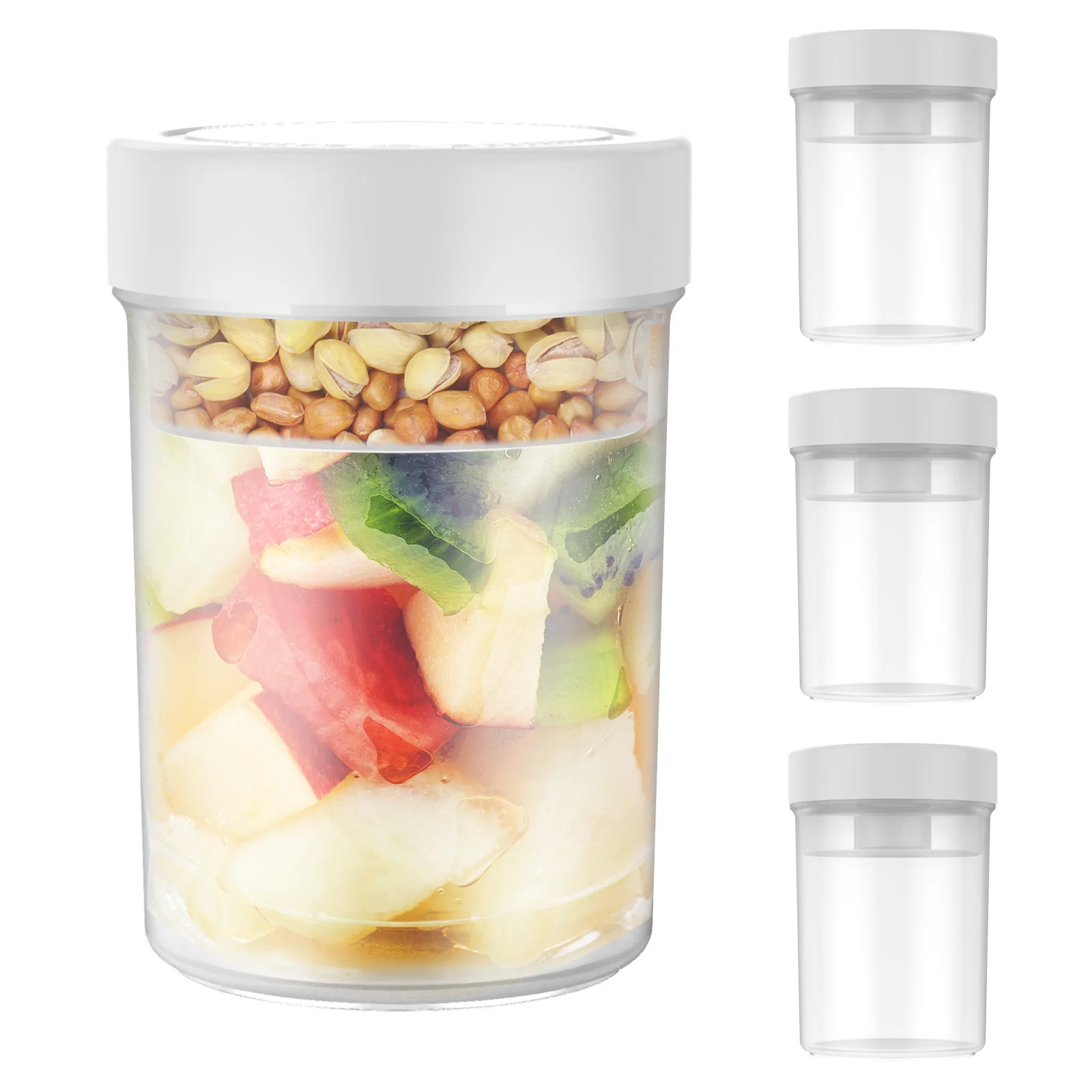 4Pcs Salad Jars Lea… - image
