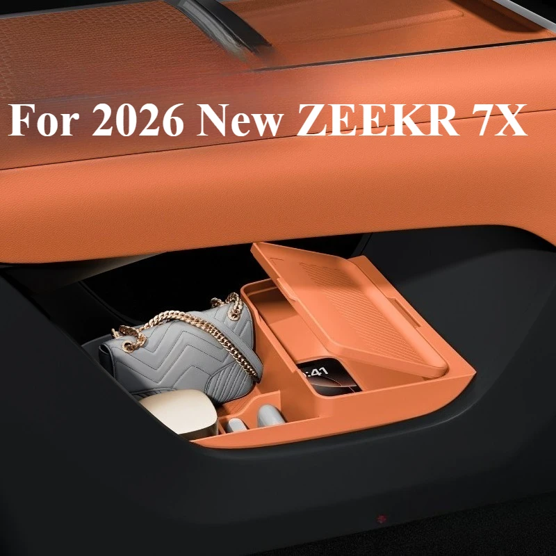 

Новый органайзер для нижнего отсека центральной консоли ZEEKR 7X 2026 года, силиконовый нижний слой, автомобильные аксессуары