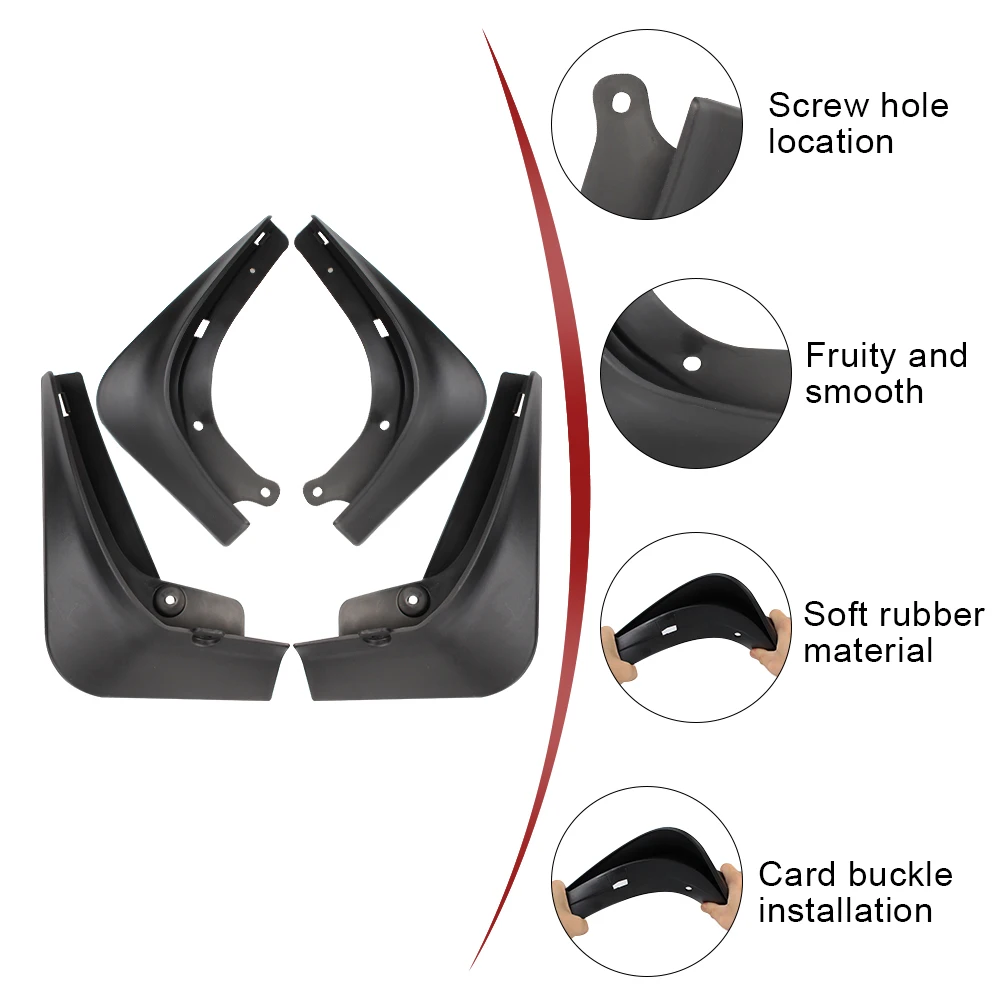 Osłony przeciwbryzgowe błotnik dla Tesla Model 3 2016-2021 4 sztuk/zestaw błotniki akcesoria samochodowe błotnik przedniego tylnego koła